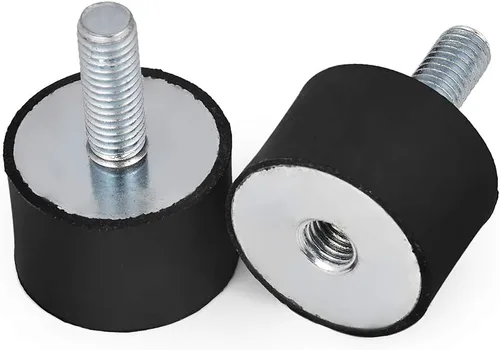 Vista 3 de 4 soportes de goma del aislador de vibración M8, pasos de rosca 1.25