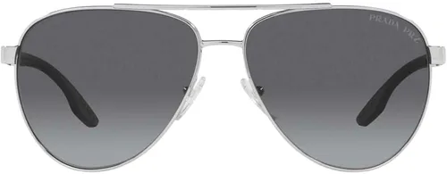 Vista 2 de Prada Linea Rossa LINEA ROSSA SPS 52YS - Lentes de sol para hombre con sombra plateada y gris 6114145, plateado