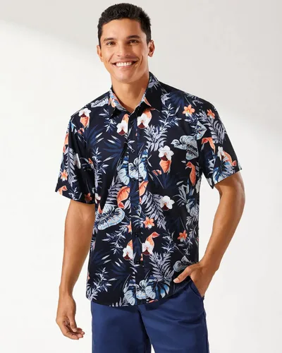 Vista 2 de Camisas hawaianas para hombre, manga corta, floral, tropical, Aloha, casual, para verano, con botones, para vacaciones, playa, con bolsillo