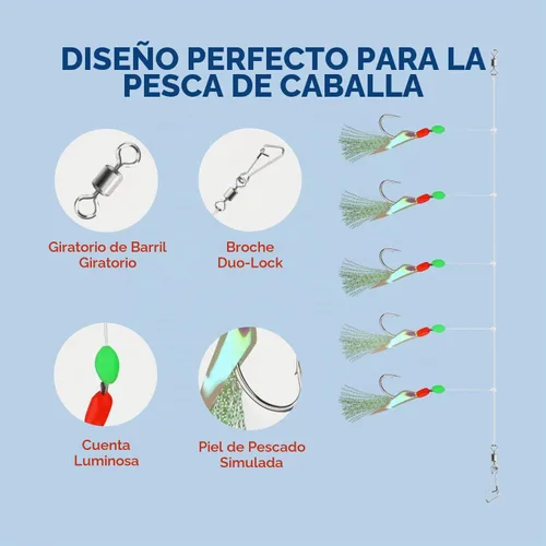 Vista 3 de 10 plataformas de pesca de mar preatadas con cuentas luminosas biónicos para insectos voladores, 10