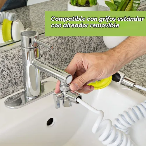 Vista 4 de Wondurdog Accesorio rociador de grifo para lavado de perros, se adapta a