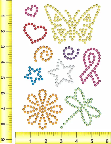 Vista 3 de Juego de plantillas magnéticas de diamantes de imitación - Variedad