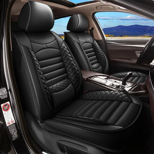 Vista 17 de Fundas de asiento de auto para Ford Fusion 2010-2020: juego completo de fundas protectoras de asiento impermeables de piel sintética compatible