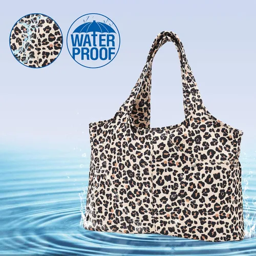 Vista 6 de ZOOEASS - Bolso grande de hombro para mujer, impermeable, multifunción, de nailon, para viaje