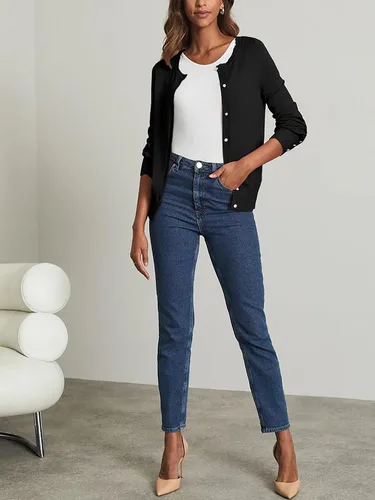Vista 5 de Spicy Sandia Suéter de punto ligero con botones para mujer (S-XXL)