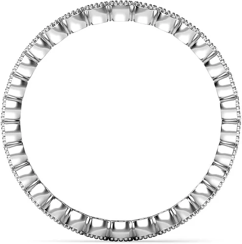 Vista 3 de Metal Factory Anillo apilable de plata de ley con circonita cúbica para aniversario