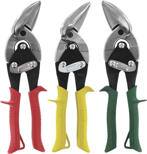 Vista 7 de MIDWEST Aviation Snip Set – Tijeras de corte de hojalata compensadas con corte izquierdo y derecho, fabricadas en EE. UU. - MWT-6510C Combo