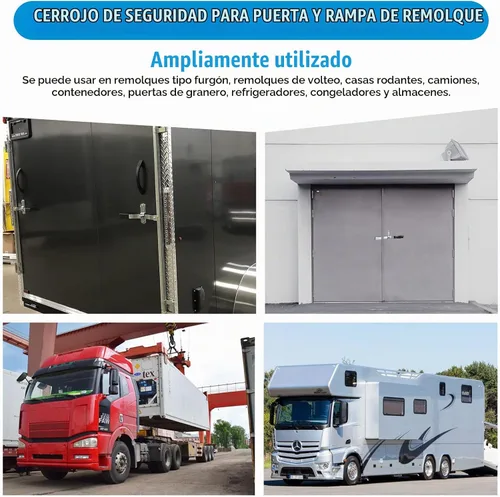 Vista 7 de Cerradura de puerta de remolque de carga para rampa candado Race Bar Lock