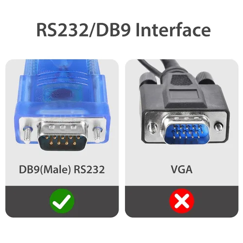 Vista 6 de YACSEJAO Adaptador USB a serie (9 pines) DB9 macho RS-232 a USB 2.0 Cable convertidor para Windows 10 8 7 Vista XP Mac OS, 1.2M