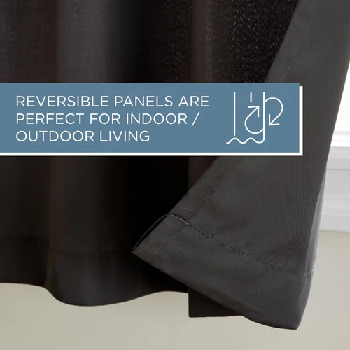 Vista 6 de Town & Country Basics Cabana - Cortinas pesadas para interiores y exteriores, opacidad de filtrado de luz con ojales en la parte superior, repelente
