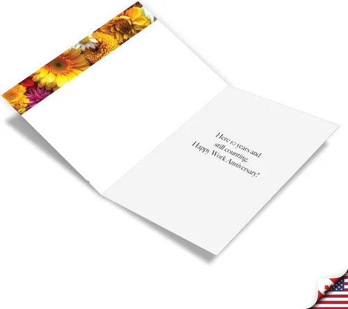 Vista 2 de NobleWorks Tarjeta de felicitación de 10º aniversario (compañero de trabajo) con sobre de 5 x 7 pulgadas para hombres, mujeres (1 tarjeta) 10 años