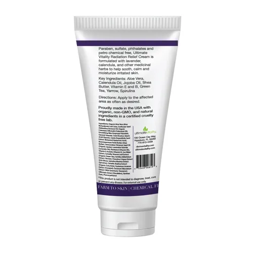 Vista 2 de UltimateVitality Crema Sin Fragancia para Alivio de Quemaduras por Radiación – Crema de Caléndula para Pacientes de Radioterapia, Natural, Orgánica