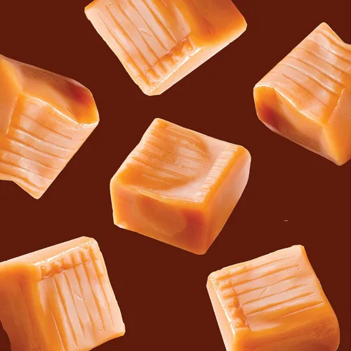 Vista 3 de Caramelos de Caramelo en Cubos - Paquete a Granel de 2 Libras (Aproximadamente 150 Piezas) - Envueltos Individualmente Cubitos de caramelo, sabor
