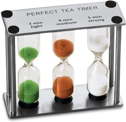Vista 9 de Lily's Home Temporizador de té perfecto 3 en 1 de 3.5 pulgadas de alto, incluye temporizadores de reloj de arena de arena de 2, 4 y 6 minutos, uso