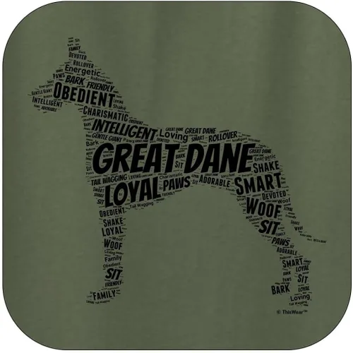 Vista 2 de Great Dane Word Art - Sudadera con capucha para perro y cachorro