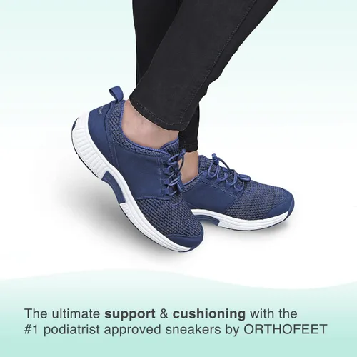 Vista 2 de Orthofeet Zapatillas ortopédicas de punto Francis sin ataduras para mujer