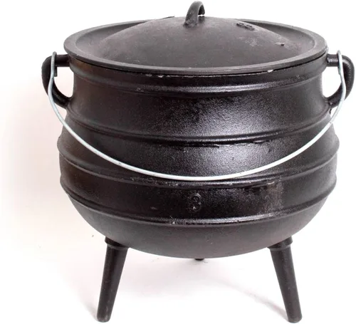 Vista 8 de Lehman's Campfire - Olla de hierro fundido con 3 patas y tapa, 9.5 pulgadas, 1.5 galones