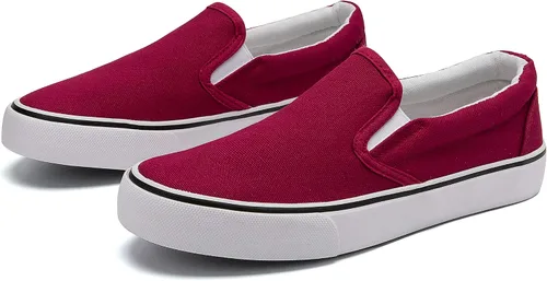 Vista 8 de Zapatos deportivos de lona para mujer, sin cordones, cómodos, bajos y planos, transpirables, acolchados, casuales a la moda