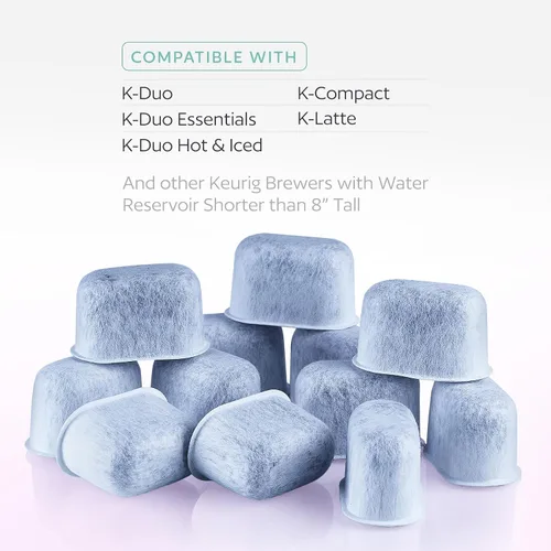 Vista 2 de Soporte para filtro de agua y 12 filtros de agua para Keurig K-Compact, K-Duo Hot & Iced, K-Duo, K-Duo Essentials, K-Latte - para uso en todas