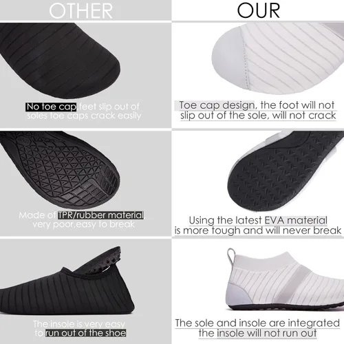 Vista 5 de Water Shoes for Women and Men, Quick-Dry Beach Aqua Socks Swim Shoes, Pool Water Socks with Foot Massage