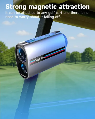 Vista 5 de Mini Metal Golf RangeFinder with Slope,1200Y Range Finder, 0.3s Flagpole Locking Vibration, 7X Magnification, 95%Transmission Lens,Flag Pole Lock