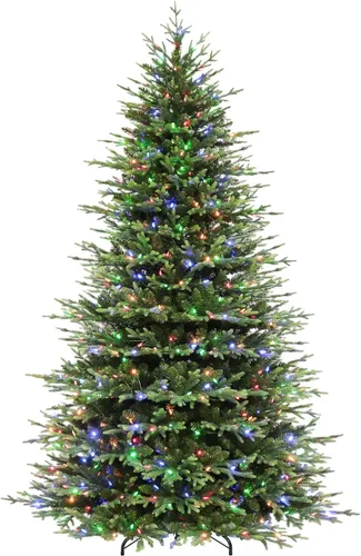 Vista 15 de 7.5FT Prelit Premium Flocked Christmas Tree, 3325 Realistic Tips Árbol flocado prémium