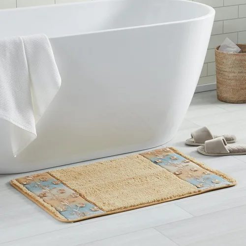Vista 6 de Popular Bath Alfombra de baño con diseño de rosa degradado, azul