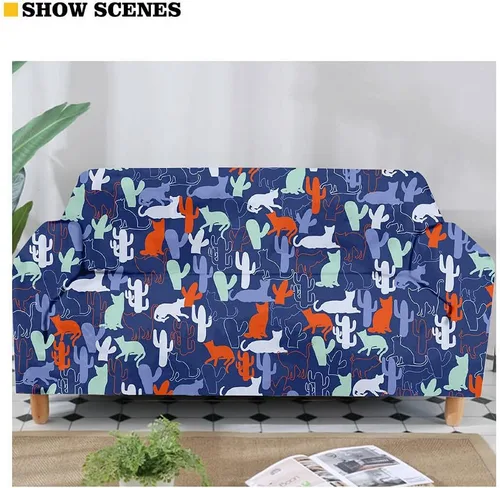 Vista 7 de AUSUKY Funda elástica para sofá con diseño de calavera de Halloween, protector de muebles (negro, M para sofá doble)