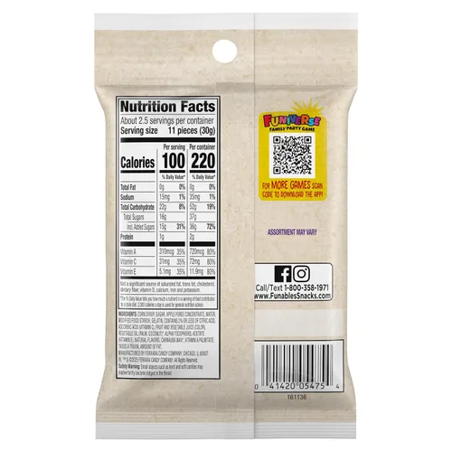 Vista 2 de Bocadillos de fruta Funables, bocadillos de bayas mixtas, paquetes de 2.5 onzas (paquete de 48)