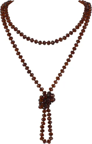 Vista 38 de Firstmeet Collar largo de cuentas de moda con nudo de cuerda, versátil, 60 pulgadas, joyería de disfraz para mujer Aqua Sky AB