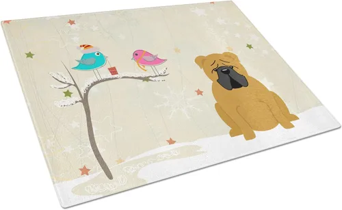Vista 41 de Caroline's Treasures BB2513LCB - Tabla de cortar de vidrio con texto en inglés "Christmas Presents between Friends" Airedale Terrier - Tabla