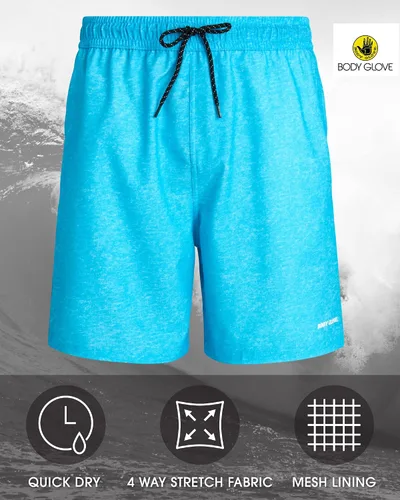 Vista 2 de Body Glove Mens Swim Trunks Stretch Fit Bathing Suit for Men 7 Quick Dry Swimwear Board Shorts Swim Suit (S-XXL)