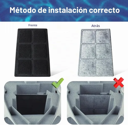Vista 6 de Filtros de carbón premium para cuencos para beber, paquete de 10