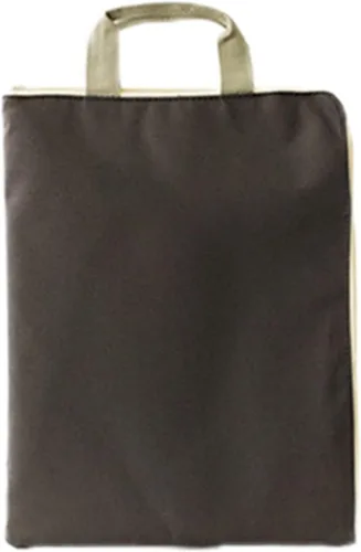 Vista 5 de Carpeta de archivos de mano con cremallera, carpeta de archivos de lona, bolsa portátil para documentos, ideal para oficina, escuela, negocios, Taza