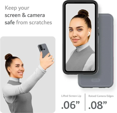 Vista 4 de TUDIA DualShield Grip - Funda protectora diseñada para BLU S91 Pro 2022, [MergeGrip] a prueba de golpes, de grado militar, delgada, de doble capa