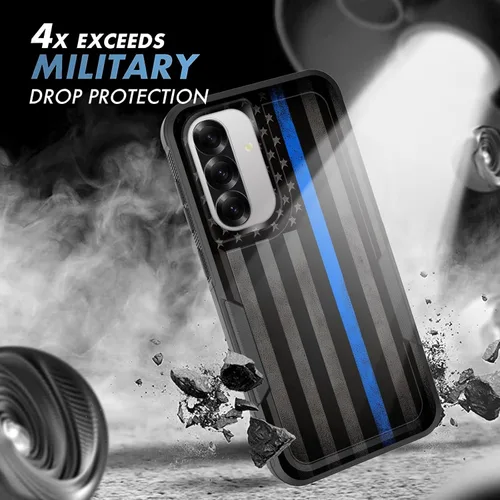 Vista 144 de Funda para Galaxy A14 5G, resistente de doble capa híbrida de policarbonato duro, goma suave, a prueba de golpes, funda protectora resistente