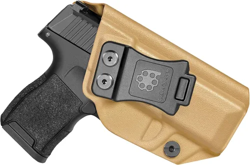 Vista 10 de Amberide IWB Funda Kydex para SIG Sauer P365 / P365 SAS / P365X, transporte oculto, opciones MOS y no MOS disponibles, inclinación ajustable