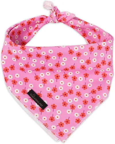 Vista 38 de ARING PET Bandana de abeja para perros, bandana de abejas amarillas rosas para mascotas, bufanda triangular, baberos para cachorros, pequeños Rosa