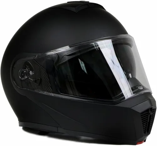 Vista 8 de Milwaukee Helmets MPH9812DOT - Casco modular de motocicleta con visera abatible, color negro plano, pequeño