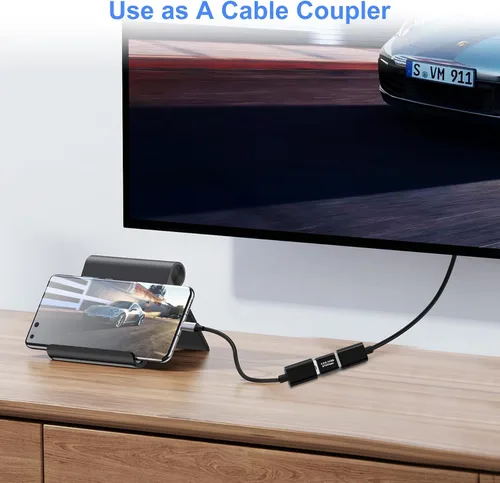 Vista 6 de Paquete de 2 adaptadores USB 3.0/3.1 macho a macho y adaptador OTG 3.0 USB A a A, extensión o expansión