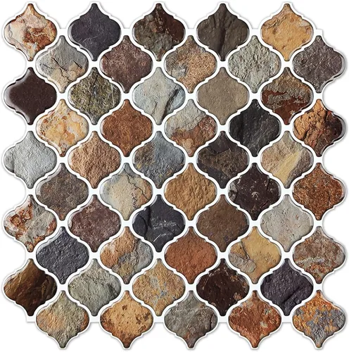 Vista 11 de STICKGOO Arabesque Protector contra Salpicaduras Despegar y Pegar, 12"X12" Azulejo Protector contra Salpicaduras para Cocina Despegar y Pegar