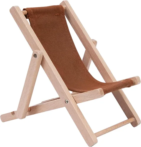 Vista 19 de Soporte plegable de madera para teléfono celular, soporte para Beige