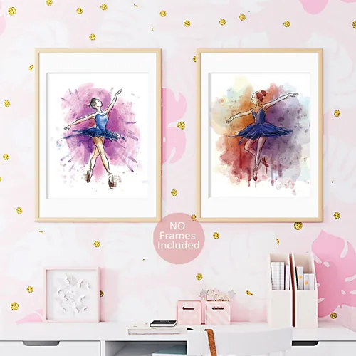Vista 6 de MTL HOE Impresiones artísticas de ballerina, decoración de pared de bailarina y arte de pared de bailarinas, regalos perfectos para los amantes