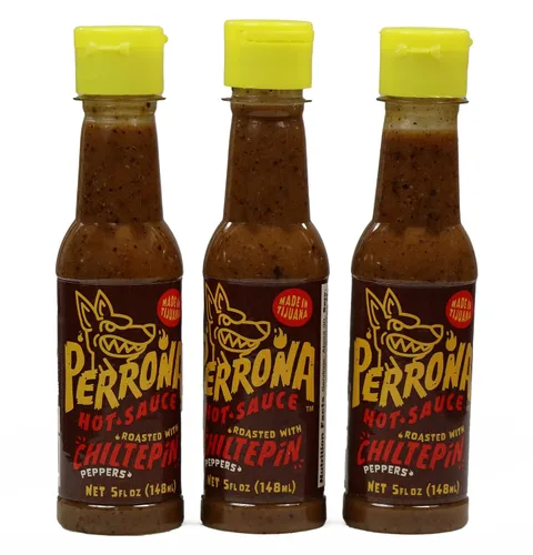 Vista 9 de La Perrona Botella de salsa picante chiltepin asada de 5 onzas Tatemada Chiltepin Pepper Salsa Picante Extra picante Hecho a mano