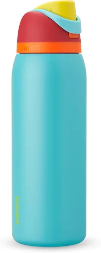 Vista 5 de Owala FreeSip - Paquete de botella de agua aislada de acero inoxidable con popote, sin BPA, 40 onzas, paquete de 2