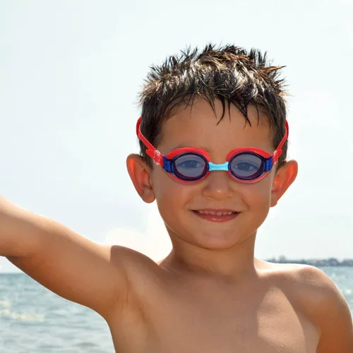Vista 7 de Gafas de natación para niños de 2 a 6 años, gafas para niños sin jalar el cabello, gafas para niños con banda para la cabeza acolchada