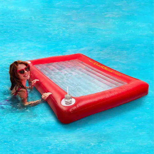 Vista 4 de Mighty Mojo Etch A Sketch - Flotador inflable para piscina, balsa gigante para niños y adultos, flotador para dos personas, con licencia