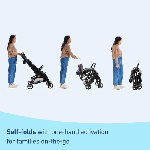 Vista 2 de Graco® Ready2Jet - Cochecito compacto de viaje con plegado automático Geo Pop