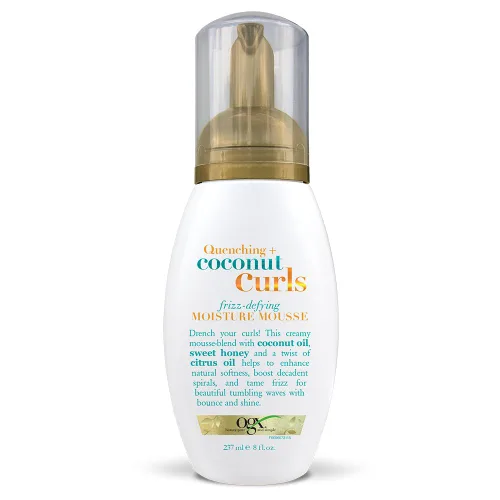 Vista 10 de Ogx Quenching Plus Coconut Curls Manteca para cabello dañado, 6.6 onzas fluidas