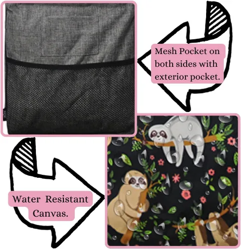 Vista 406 de NGIL Bolsa de comestibles reutilizable extra grande plegable de gran tamaño para comestibles, almacenamiento, picnic, playa, Estampado